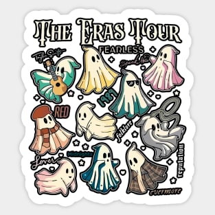 The Eras Tour My Horror Eras Funny Ghost Halloween Sticker